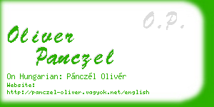 oliver panczel business card